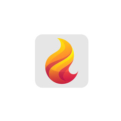fire colorful logo design