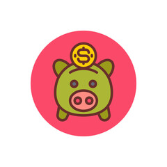 Savings icon in vector. Logotype