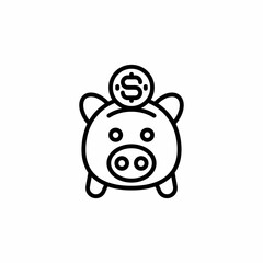 Savings icon in vector. Logotype