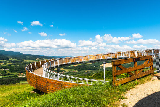 Barcice Lookout Tower in Poprad Park, Nowy Sacz, Poland