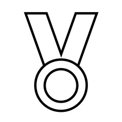 Medal Icon in trendy doodle style isolated on white background. Medal symbol for your web site design, logo, app, UI. Vector illustration in linear style