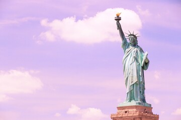 Fototapeta premium Statue of Liberty NY. New York City vintage filter image.