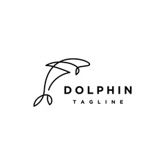 Dolphin logo vector icon design template