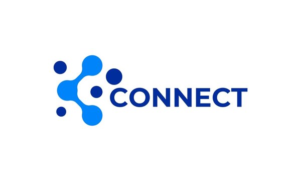 molecule logo vector. connection technology icon design