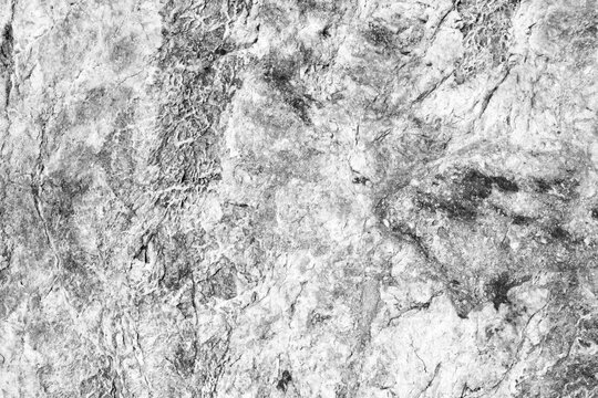 Sericite stone in New Zealand. Black and white retro photo style.