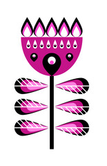 Scandinavian Folk Art Flower