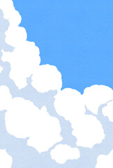 背景素材_青空と入道雲