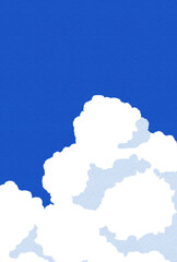 Obraz premium 背景素材_青空と入道雲