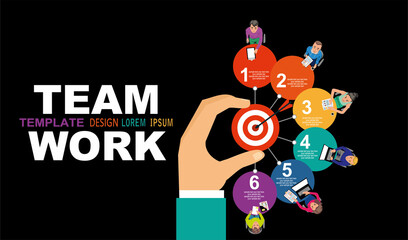 Team work concept. Teamwork management. Concepts for business analysis and planning, consulting, Idea of cooperation, togetherness and collaboration.