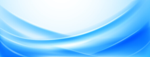 Fototapeta premium Abstract background in blue colors made of curved soft folds