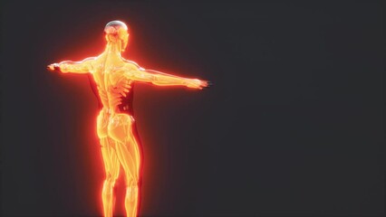 Digital illustration of muscular system