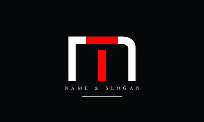 TM, MT, T, M abstract letters logo monogram - obrazy, fototapety, plakaty