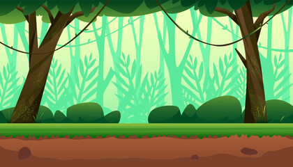 forest illustration with trees