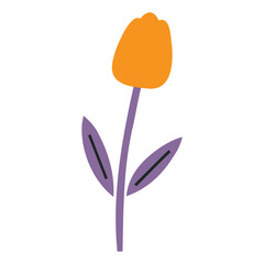 Cute Hand-drawn Flower Vector Illustration