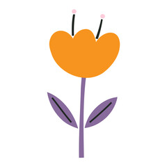 Cute Hand-drawn Flower Vector Illustration