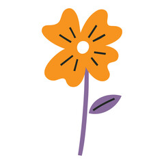 Cute Hand-drawn Flower Vector Illustration
