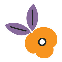 Cute Hand-drawn Flower Vector Illustration