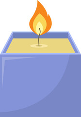 Colored candle clipart design illustration