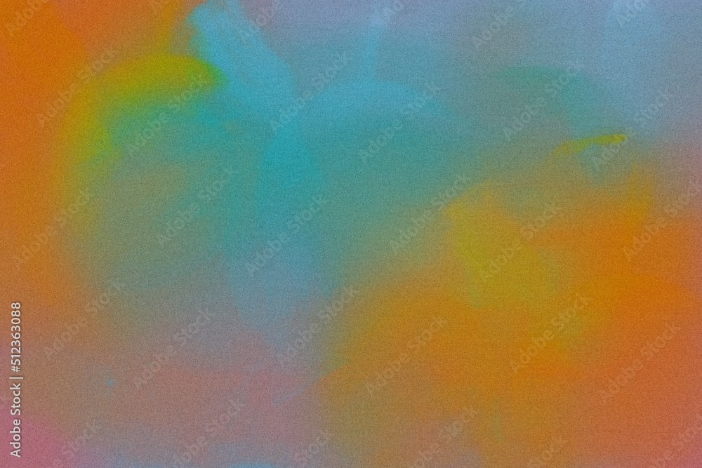 Sticker grainy gradient abstract bright background with glow light effects, retro soft textures