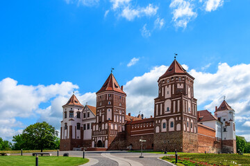 Obraz premium Mir Castle in Minsk region - historical heritage of Belarus.