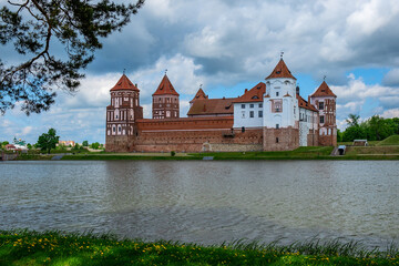 Naklejka na ściany i meble Mir Castle in Minsk region - historical heritage of Belarus.