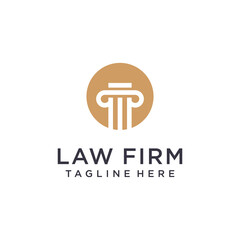 Lawyer logo vector with modern abstract concept Premium Vector