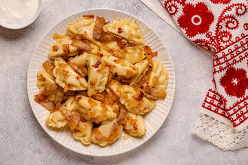 Dumplings, filled with mashed potatoes.
