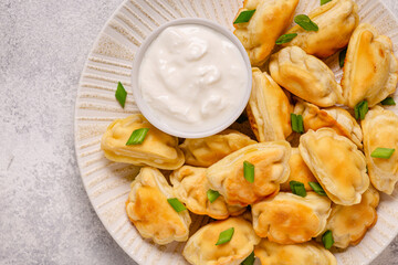 Dumplings, filled with mashed potatoes.