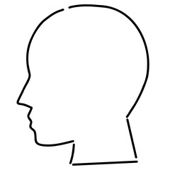 人物の横顔の線画