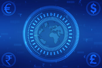 Money transfer. Global Currency. Stock Exchange, Financial Background,Stock market concept