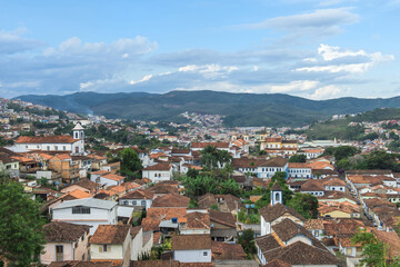 Fototapeta na wymiar View over the city of Mariana, Minas Gerais state, Brazil