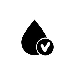 Water quality, water drop vector icon