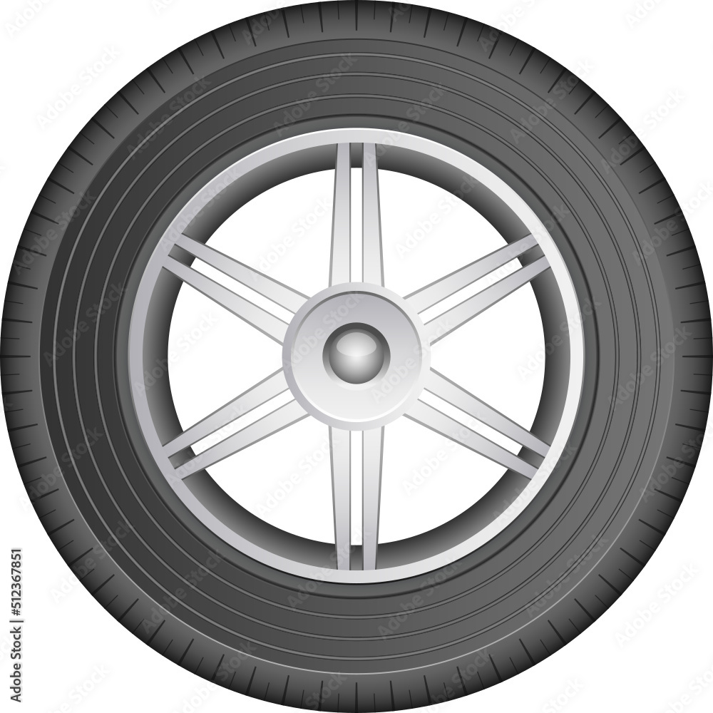 Wall mural Car tyre clipart design illustration