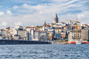 Fototapeta premium Istanbul skyline. Amazing view of the Galata Tower.