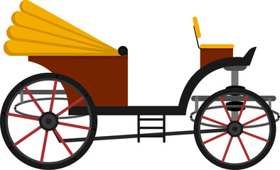Fototapeta na wymiar Retro carriage clipart design illustration