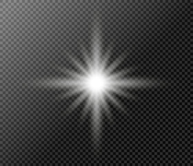 Vector transparent sunlight special lens flare light effect. PNG. Stars ligh. Bom light. Vector illustration