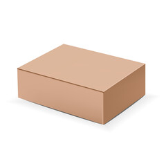 Isolated box packaging, realistic isolated carton box vector illustration, cosmetics box vector