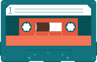 Audio cassette tape clipart design illustration