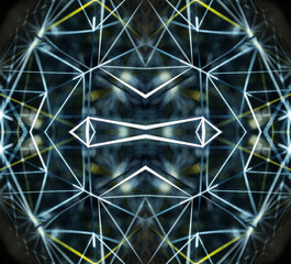 Abstract kaleidoscope background. Beautiful multicolor kaleidoscope texture. Unique kaleidoscope design.