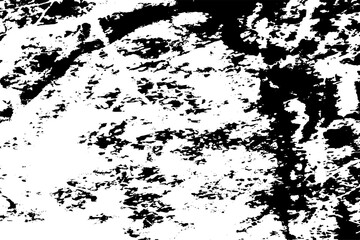 Grunge background black and white. Monochrome texture. Vector pattern of cracks, chips, scuffs. Abstract vintage surface