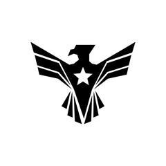 Black Eagle Wings logo design template
