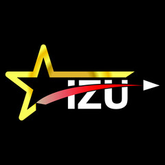 IZU letter logo design. IZU creative  letter logo. simple and modern letter logo. IZU alphabet letter logo for business. Creative corporate identity and lettering. vector modern logo  - obrazy, fototapety, plakaty