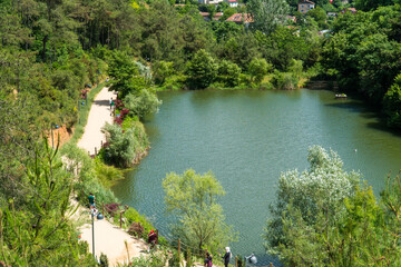 Ataturk kent ormani in Istanbul. Ataturk City Forest. Green spaces in Istanbul city. Green parks or...