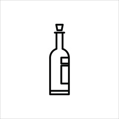 bottle vector illustration, line design icon