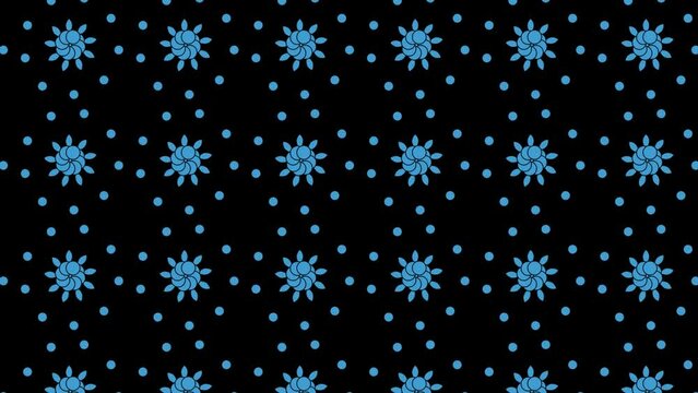 Animation of slava ukraini text over shapes