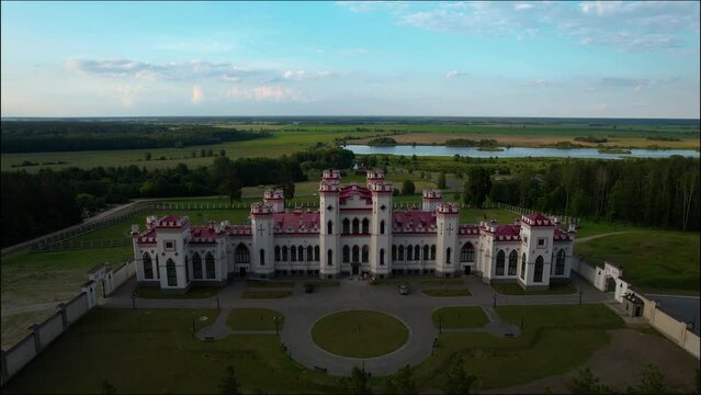19th century palace from a height, state