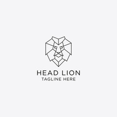 Fototapeta premium Vector Logo Lion Design Monogram Template Icon