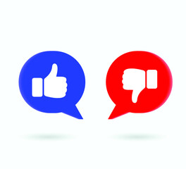 Obraz premium Like and unlike icon button , 3d illustration