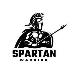 Warrior of Sparta, emblem logo. Vector illustration.