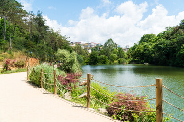 Ataturk kent ormani in Istanbul. Ataturk City Forest. Green spaces in Istanbul city. Green parks or...